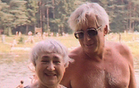 Татьяна Михайловна с Александром Константиновичем Жолковским в 2001 году
